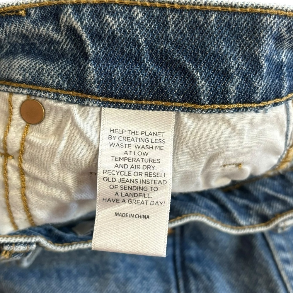Pacsun 90’s Straight Leg Blue Jeans Women’s 25 Distressed Cropped Denim Casual - Picture 7 of 12